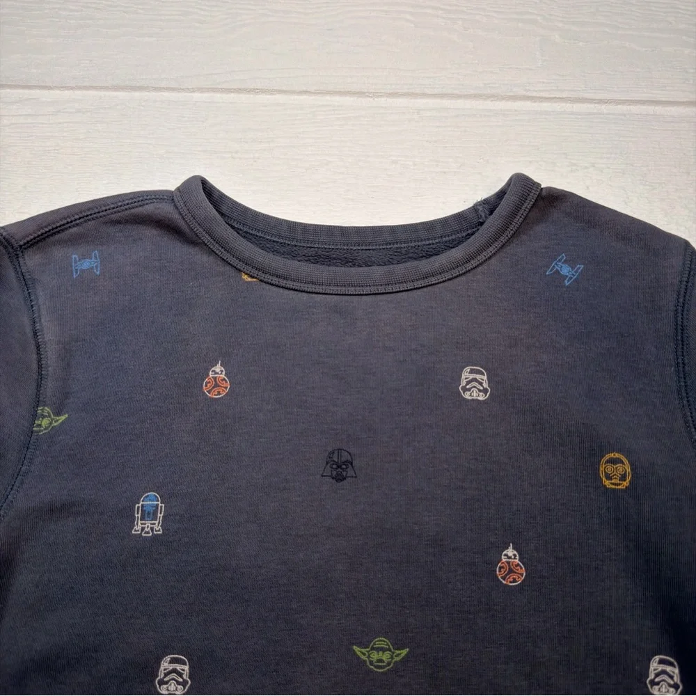 GAP x Star Wars Kids Boys Sweatshirt Blue Youth Crewneck Large (10/11)